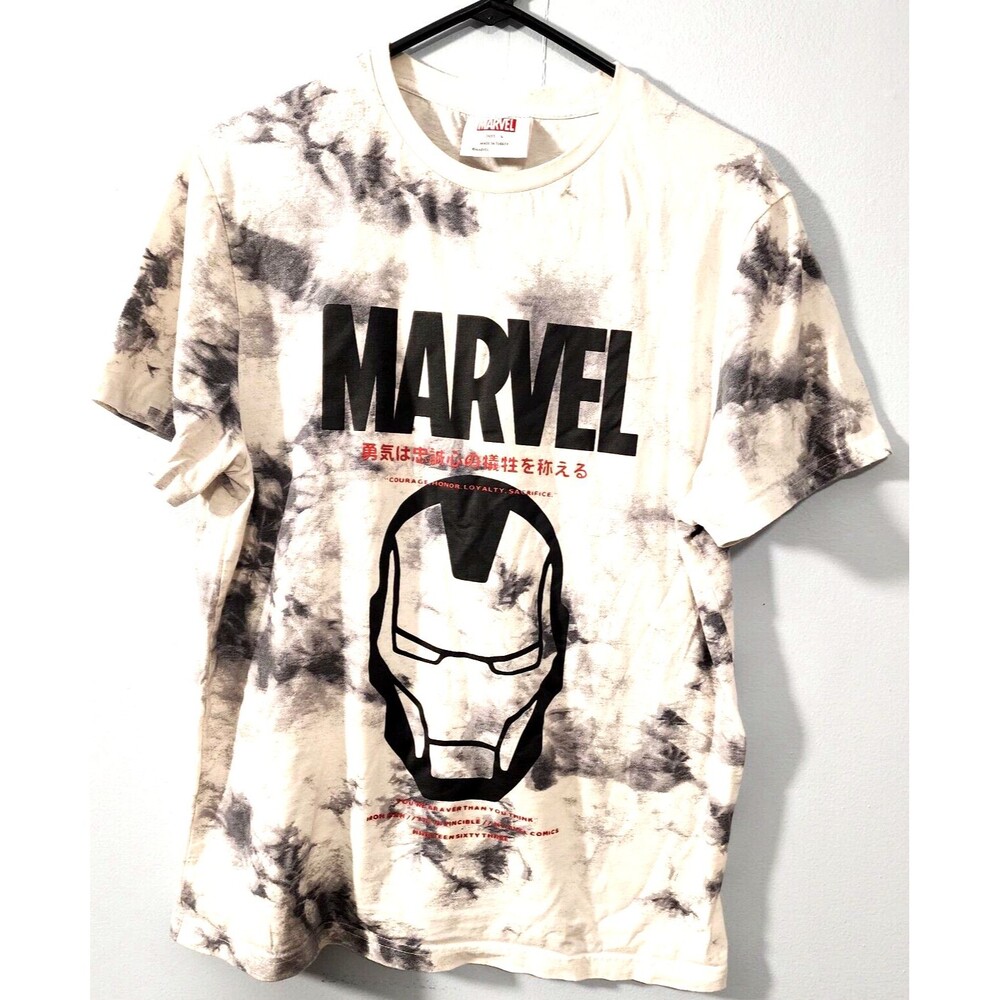 Vintage Marvel Ironman Cotton Tie Dye T-Shirt Size L